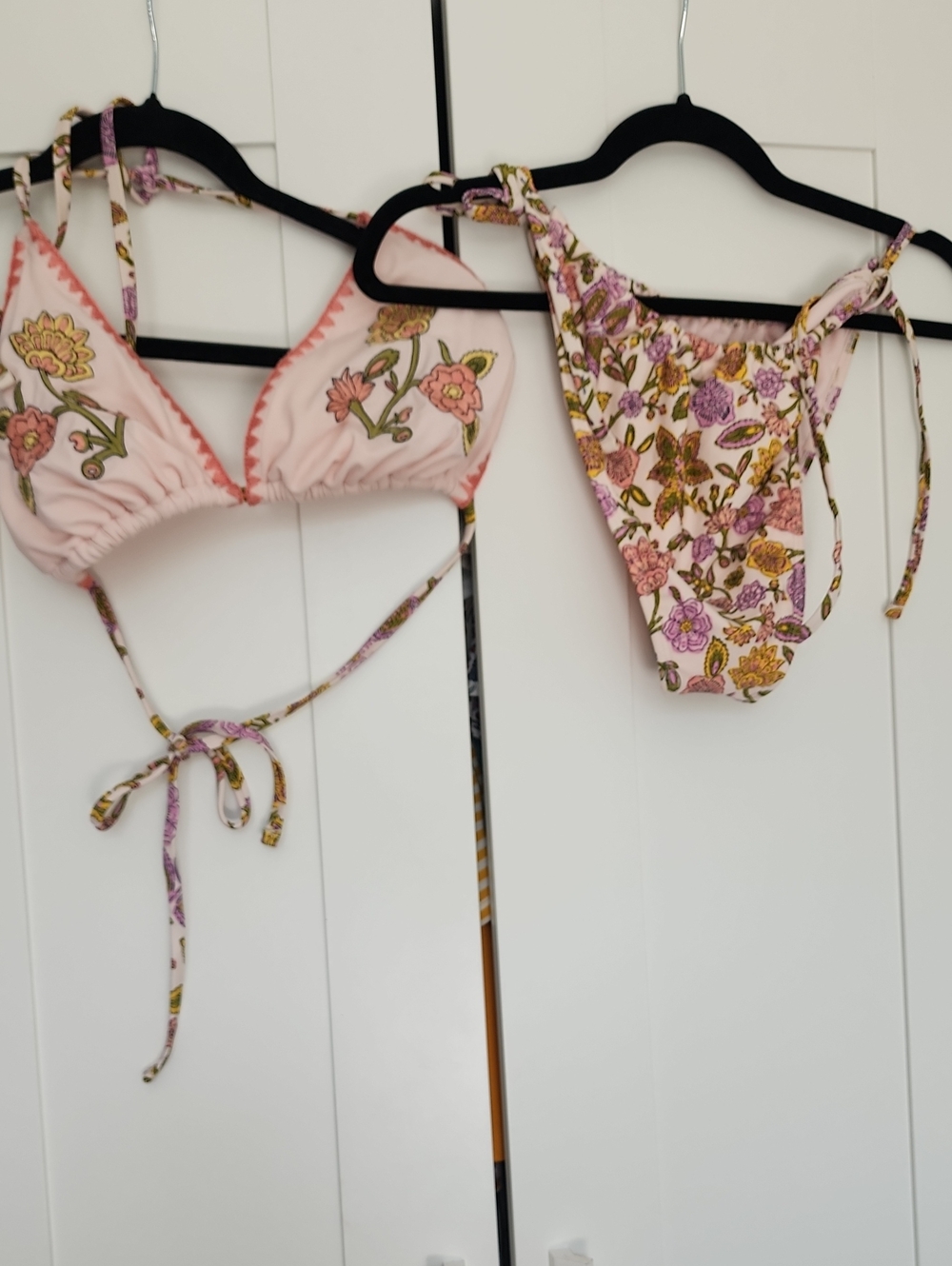 Wild Fable Light Blush Bikini  with Coral Crochet Detailing